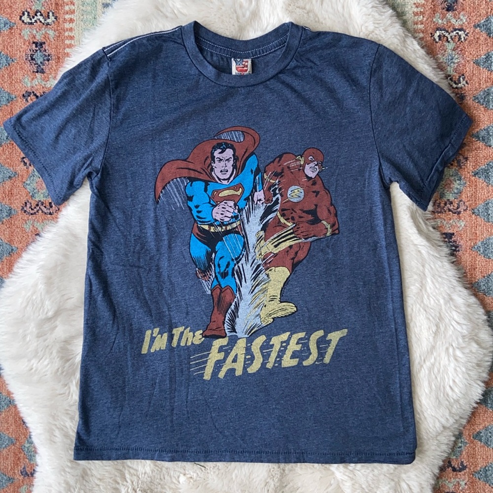 Junk Food boys Superman The Flash comic graphic tee kids new w/o tags medium 8